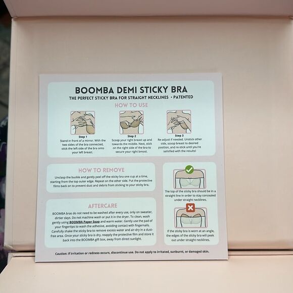 BOOMBA Demi Sticky Bra Sand size F 42B 40C 38D 36DD 34DDD 32G 30H 28I 44A - Picture 7 of 11